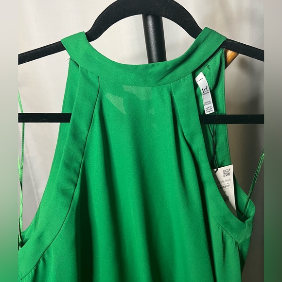 Zara TRF Green Halter Blouse w/ Neck Tie - Picture 10 of 12